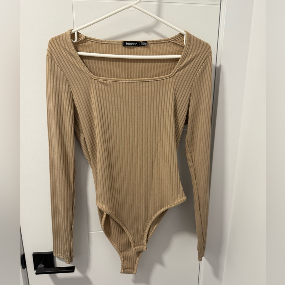 Boohoo Beige Bodysuit